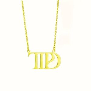 Taylor Swift Inspired Necklace “TTPD” in Stainless Steel with Gold Tone NEW